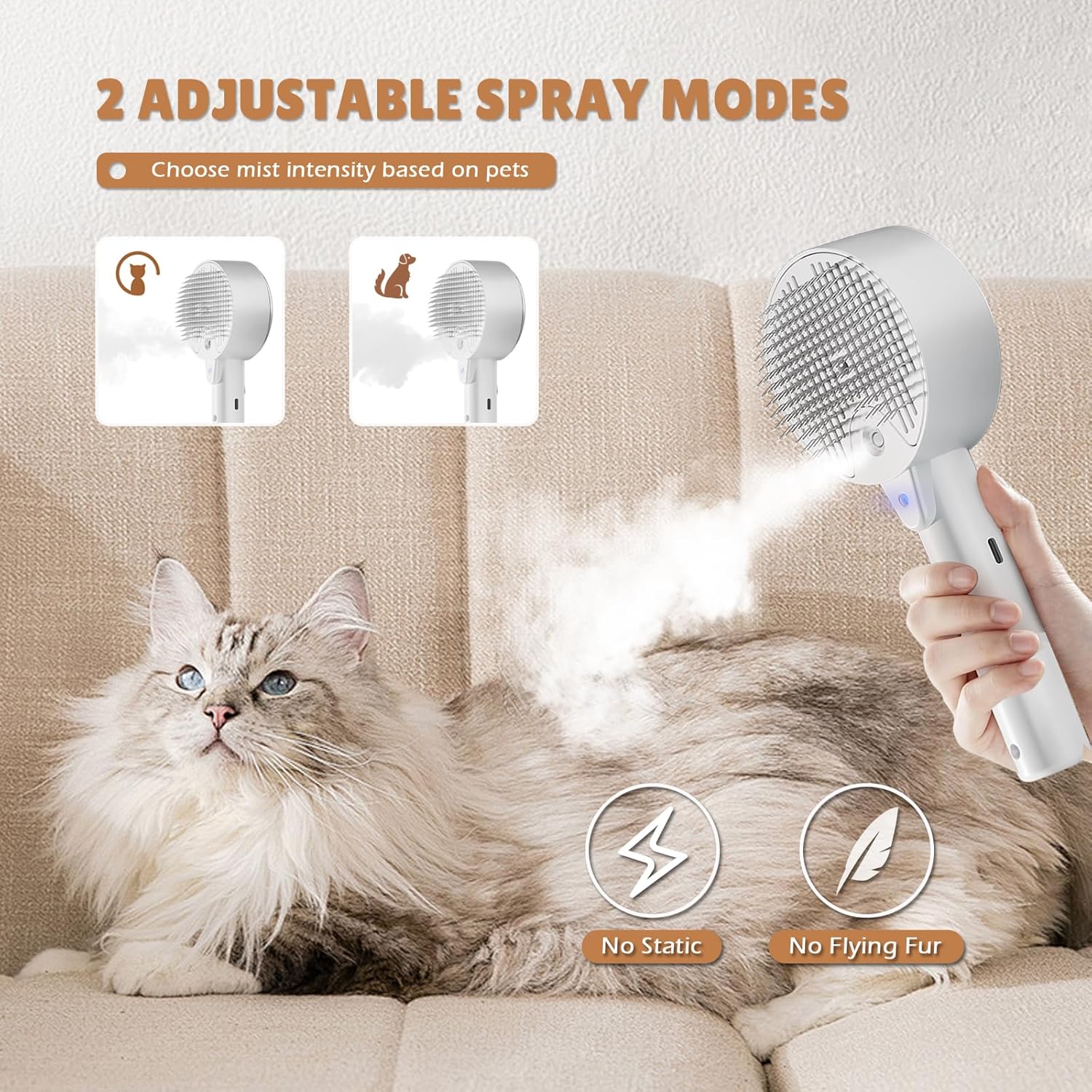 4-in-1 Cat Mist Grooming Brush
