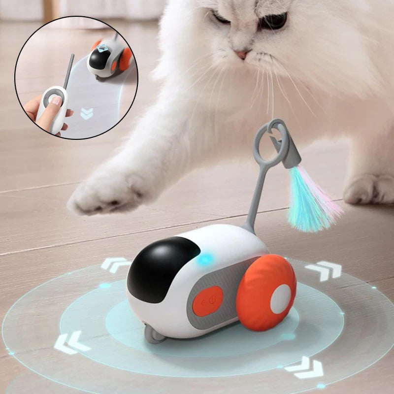 Remote Control Interactive Cat Car Toy – Smart Automatic Self-Moving Pet Toy