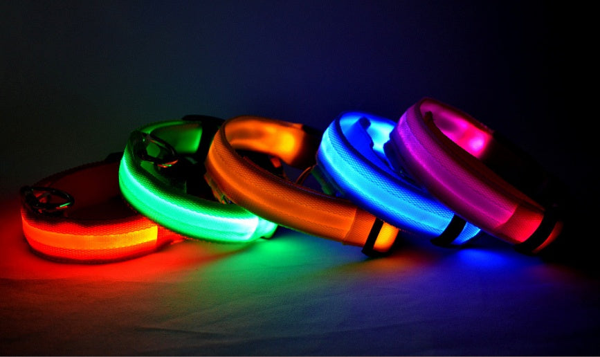 LED Glow Dog Collar – Night Safety Adjustable Luminous Pet Collar
