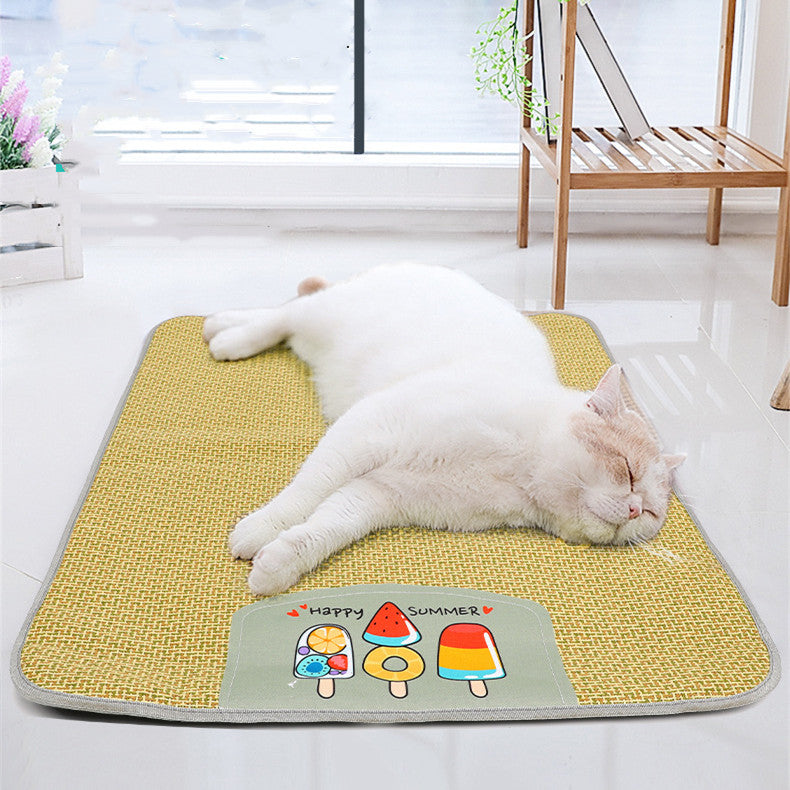 Rattan Cooling Mat for Dogs & Cats
