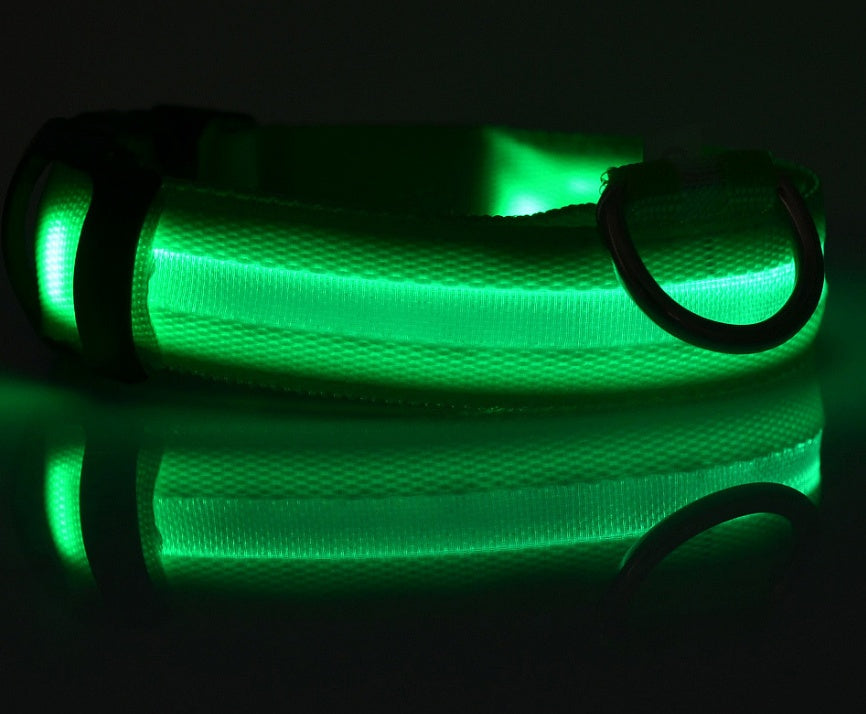 LED Glow Dog Collar – Night Safety Adjustable Luminous Pet Collar