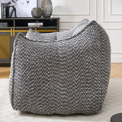 Grey Chenille Foam-Filled Lazy Sofa Chair for Living Room
