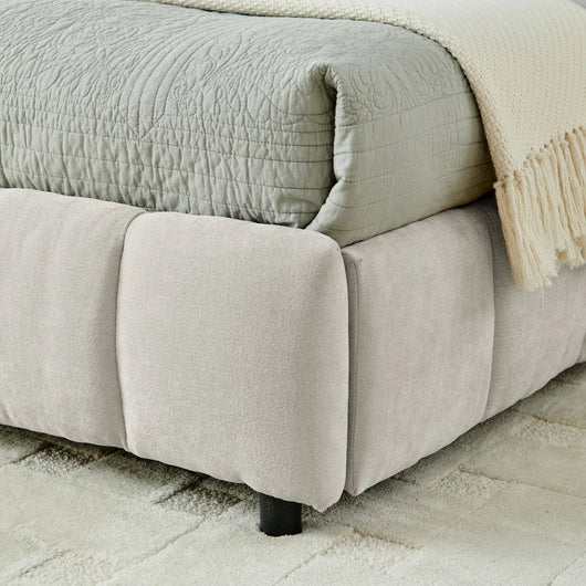 King Size Upholstered Bed Frame with Storage