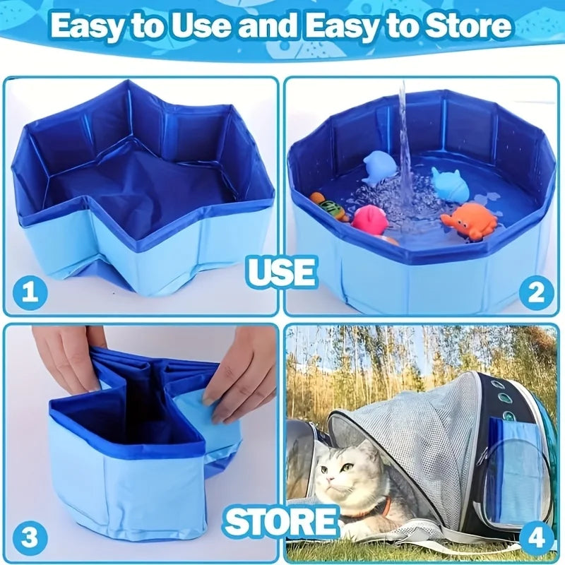 Pet Play Pool for Dogs & Cats – Outdoor Water Pool for Play, Cooling & Training