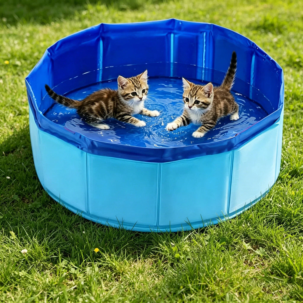 Pet Play Pool for Dogs & Cats – Outdoor Water Pool for Play, Cooling & Training