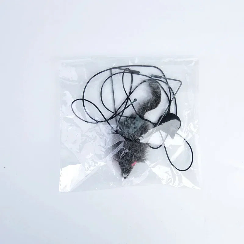 Interactive Cat Mouse Toy – Hanging Retractable Teaser Stick with Scratch Rope