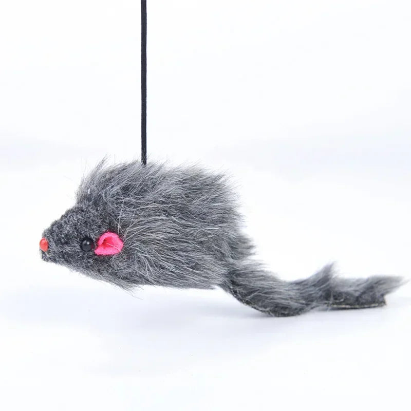Interactive Cat Mouse Toy – Hanging Retractable Teaser Stick with Scratch Rope