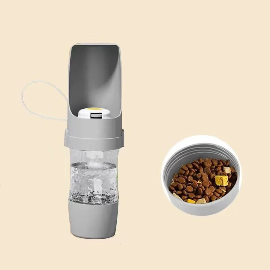 Portable Dog Cat Water Bottle with Storage Food and Water Container for Puppy Pets Dogs Feeder Bowl Outdoor Travel Pet Supplies