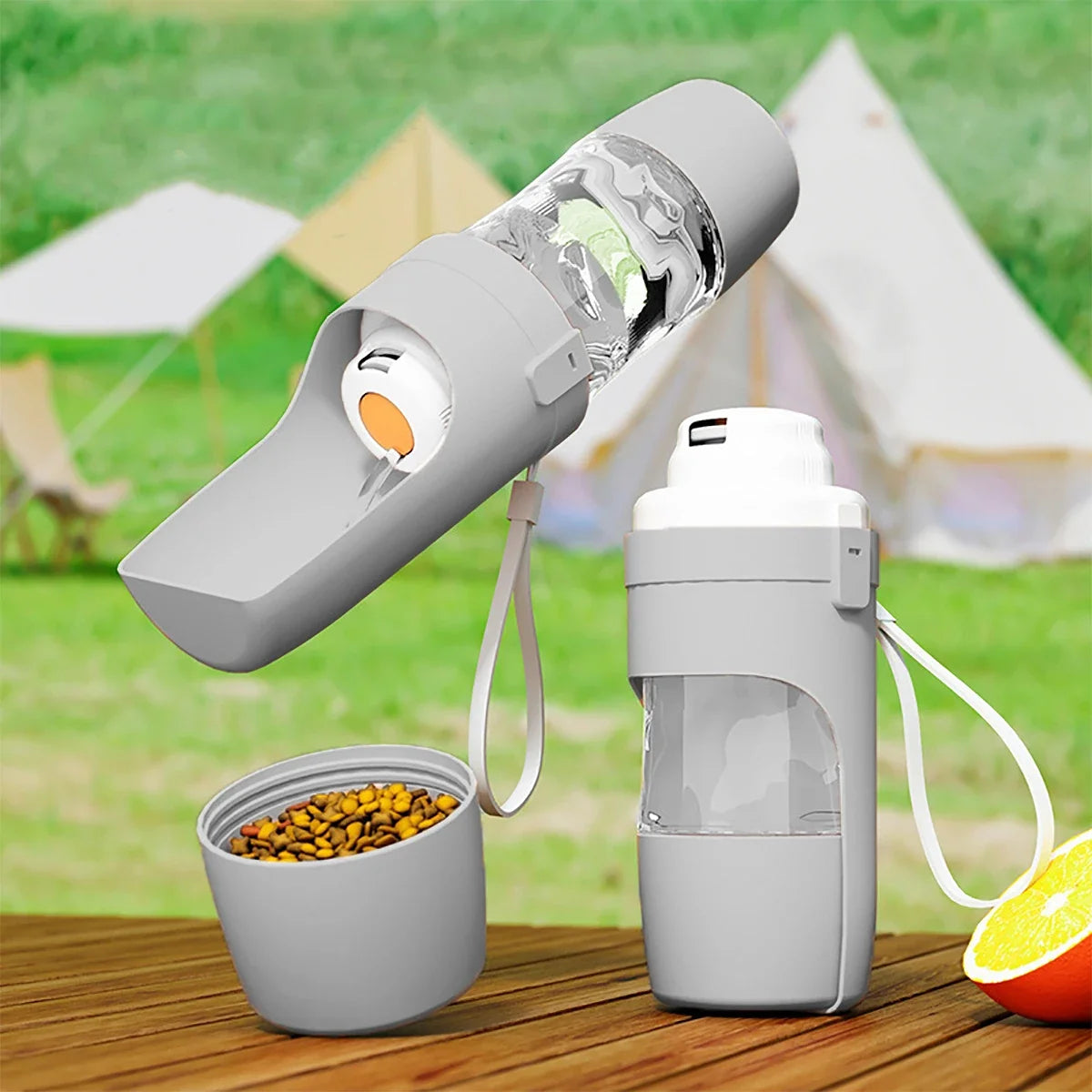 Portable Dog Cat Water Bottle with Storage Food and Water Container for Puppy Pets Dogs Feeder Bowl Outdoor Travel Pet Supplies