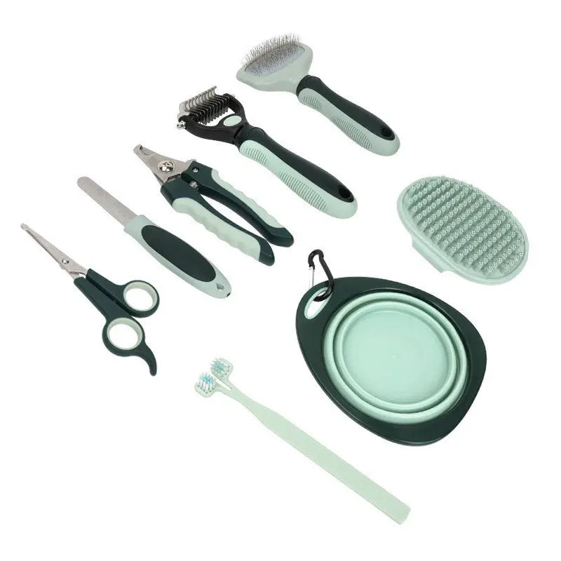 Vivitail Capsule 8-in-1 Pet Grooming Kit for Dogs & Cats – Complete Grooming with Hair Remover, Brushes, Nail Care & Dental Tools