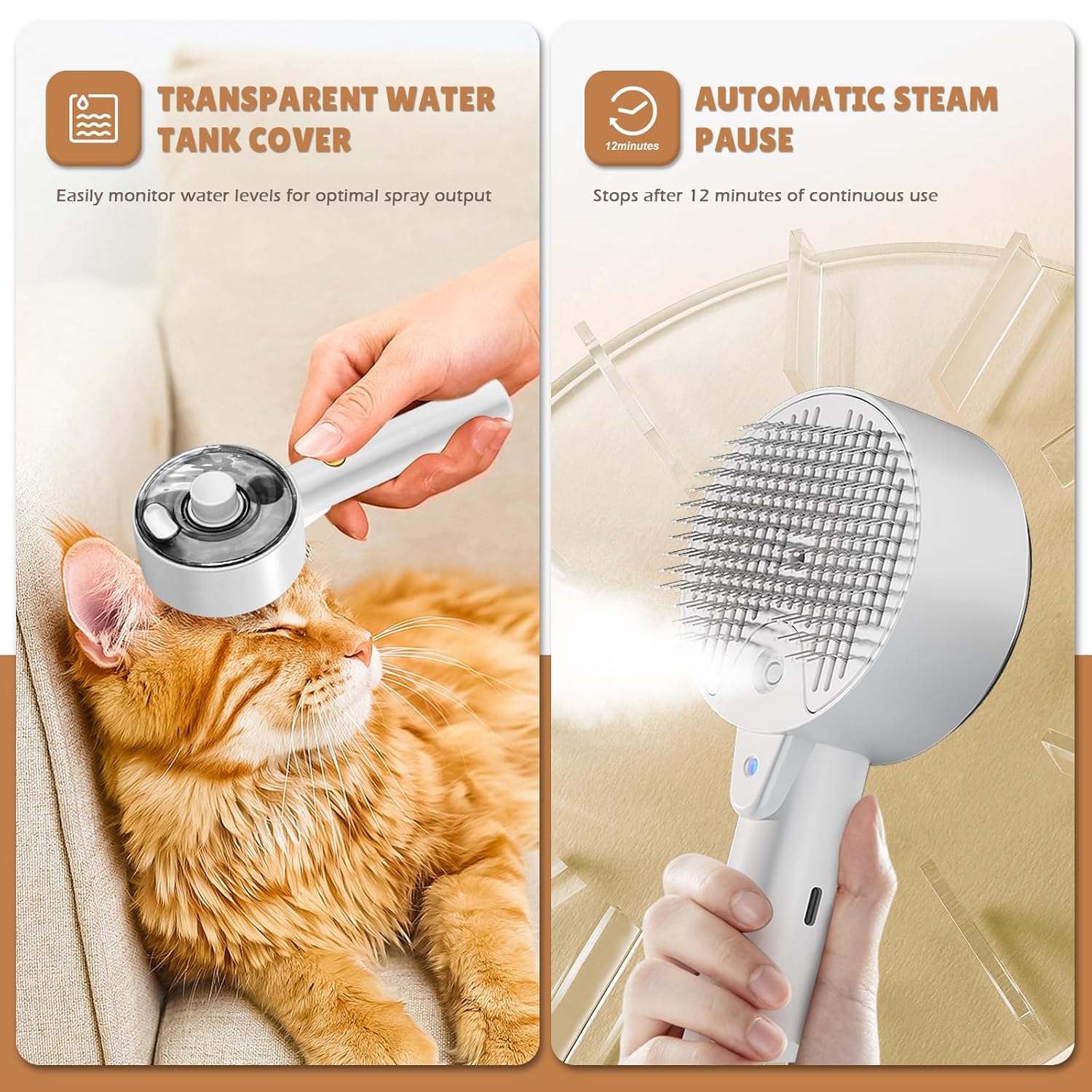 4-in-1 Cat Mist Grooming Brush